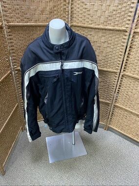 Joe Rocket Black Jacket with White Stripes